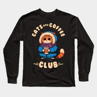 Cats and Coffee Club Long Sleeve T-Shirt